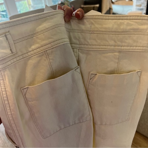 CURRENT ELLIOTT The Significant Other Wash Out Cream Wide Leg Trouser Jeans NWT - Picture 5 of 6